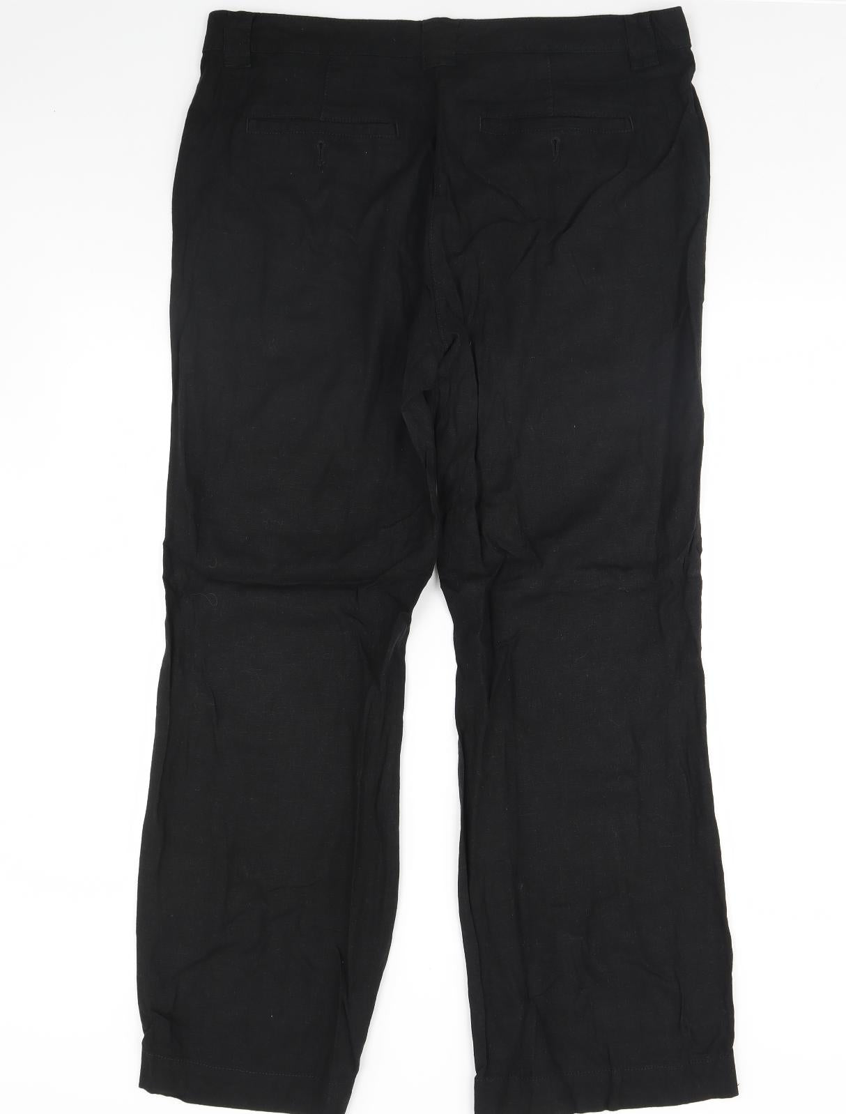 m&s Womens Black   Trousers  Size 18 L32 in