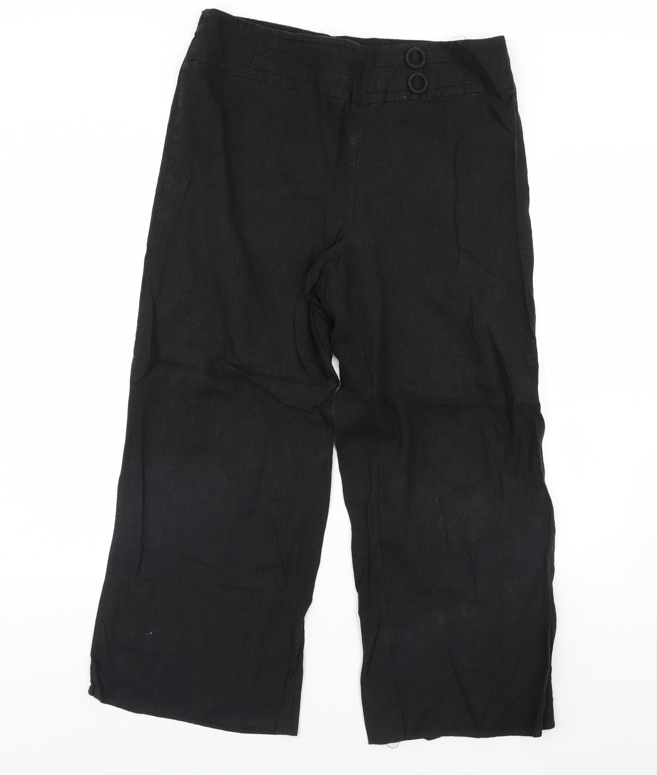 Evans Womens Black   Trousers  Size 16 L28 in