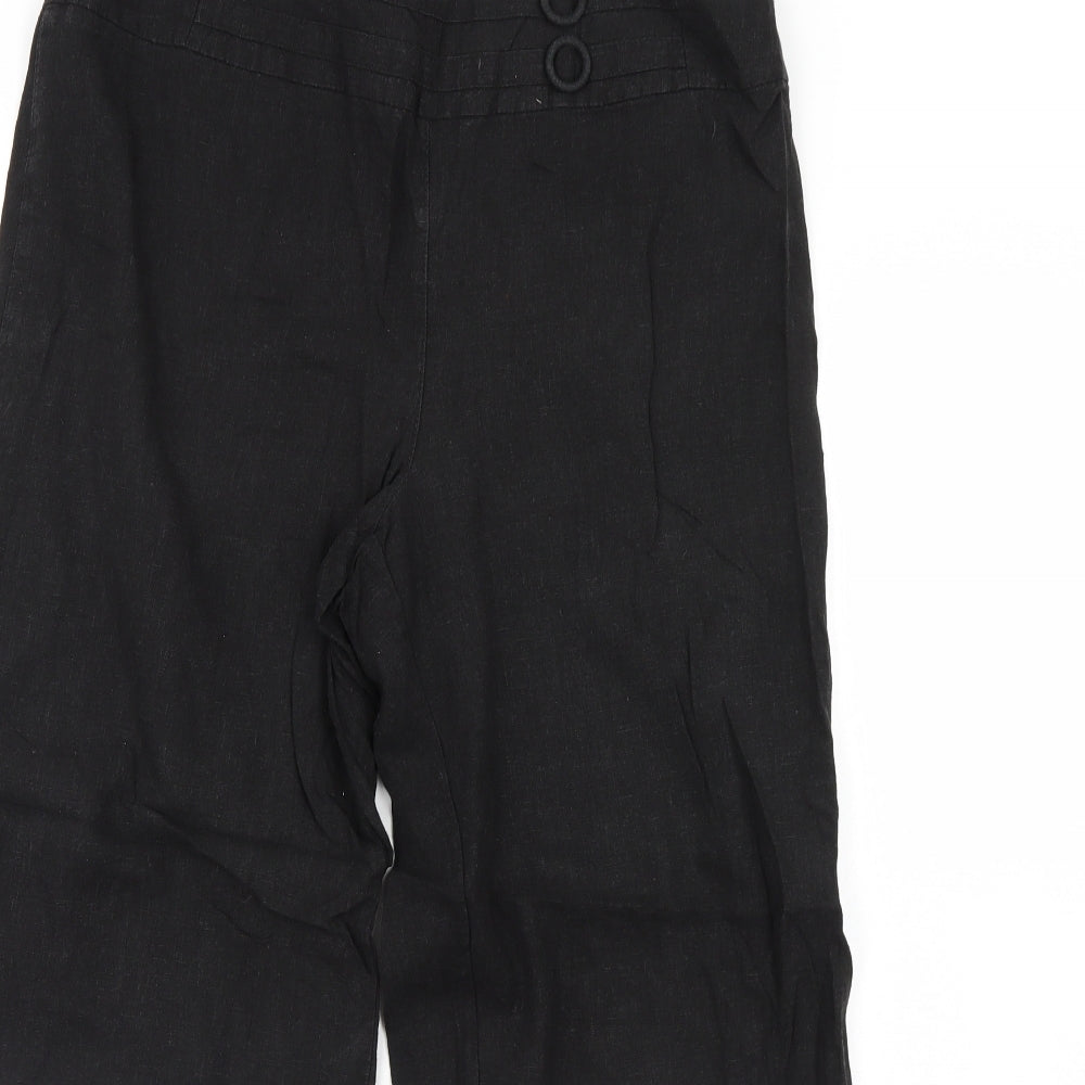 Evans Womens Black   Trousers  Size 16 L28 in