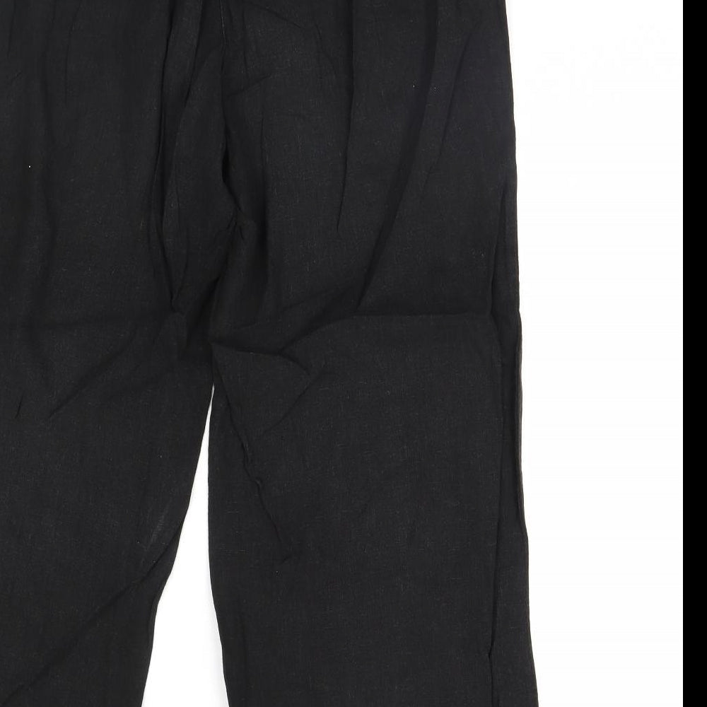 Evans Womens Black   Trousers  Size 16 L28 in