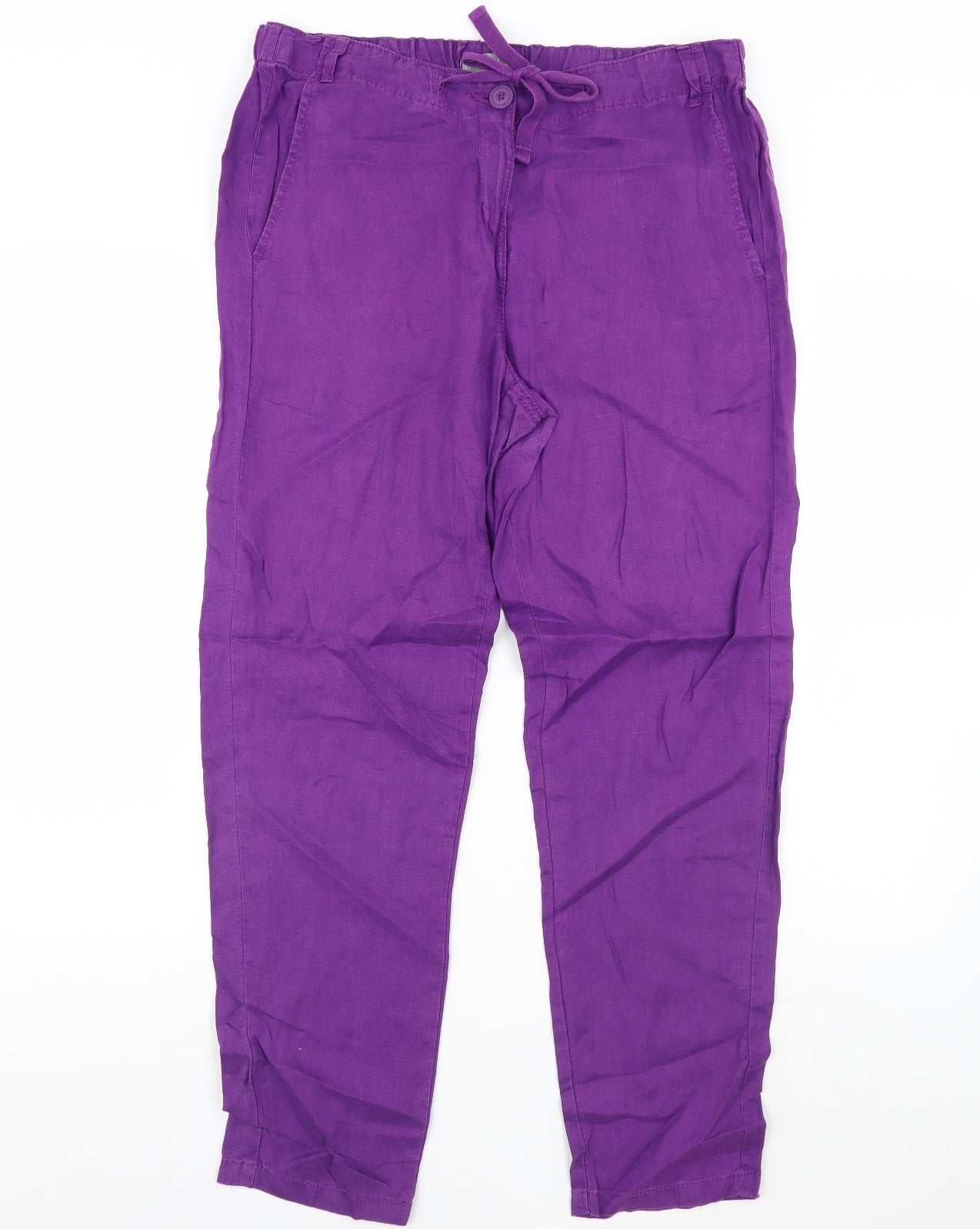 m&s Womens Purple   Trousers  Size 12 L30 in