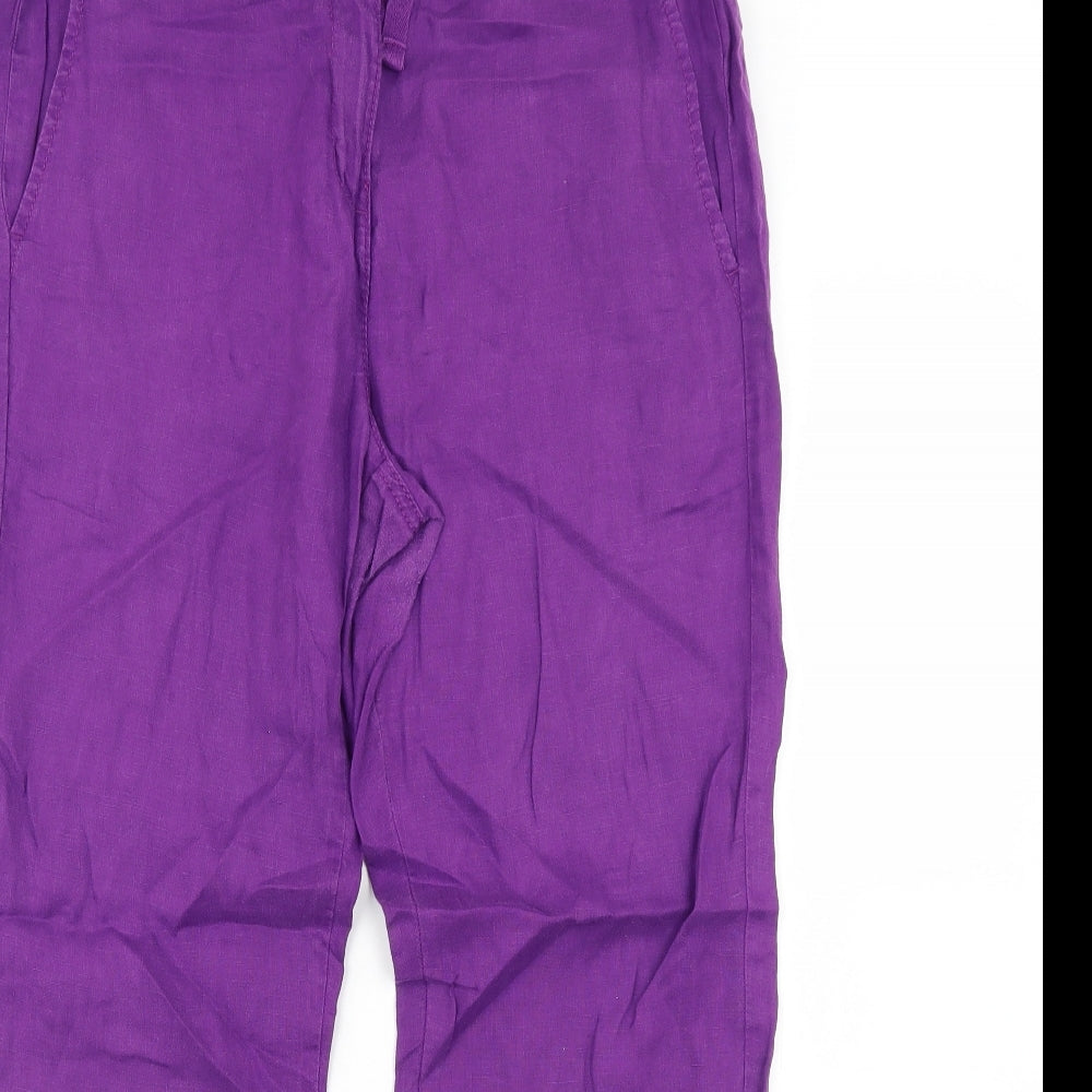 m&s Womens Purple   Trousers  Size 12 L30 in