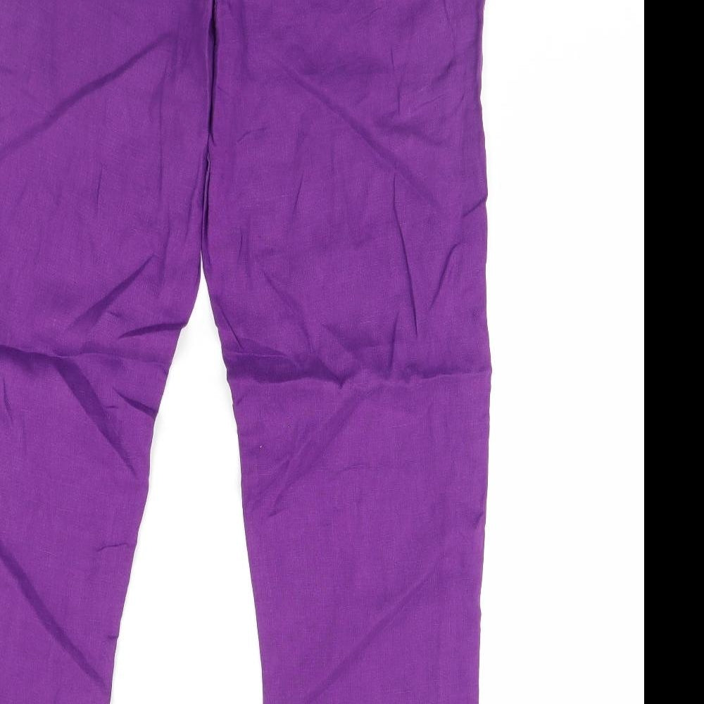 m&s Womens Purple   Trousers  Size 12 L30 in