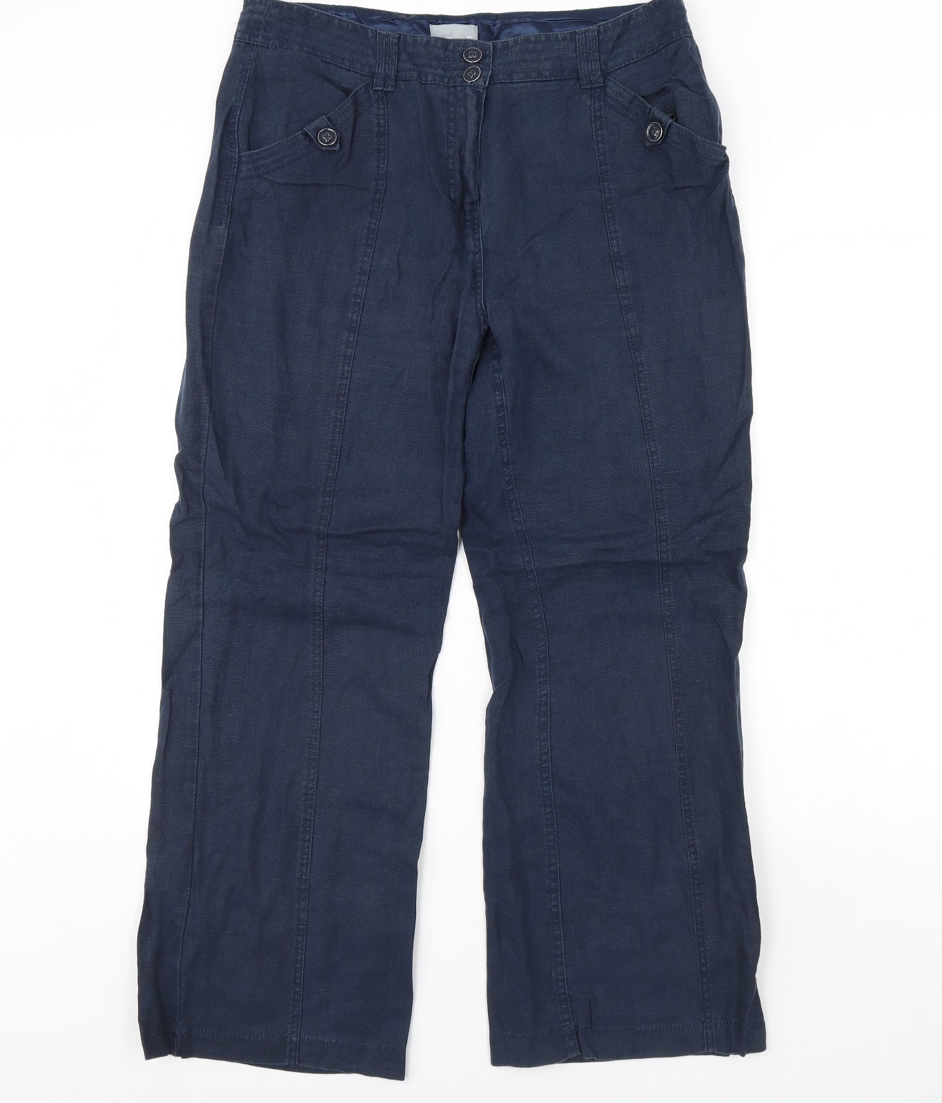 Per Una Womens Blue   Trousers  Size 16 L30.5 in