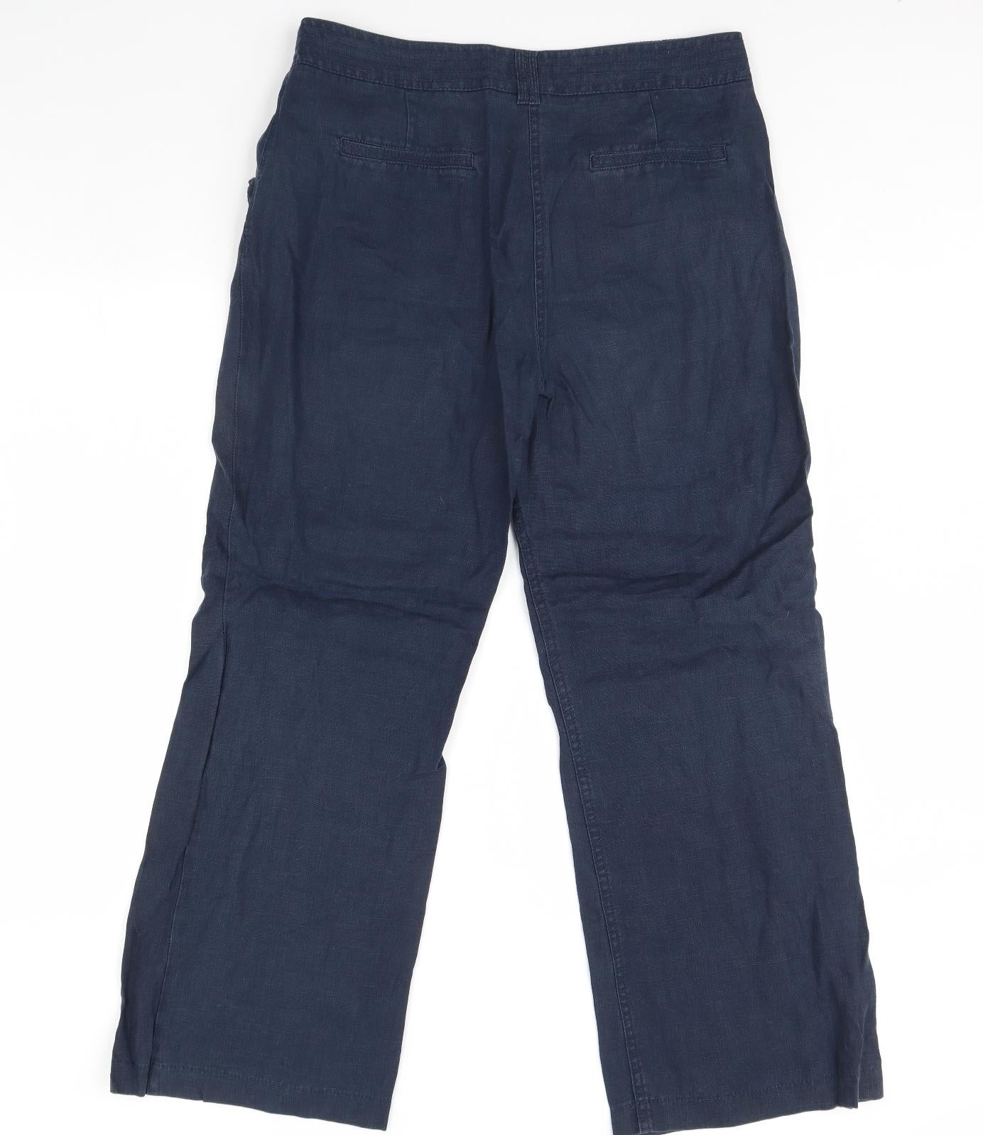 Per Una Womens Blue   Trousers  Size 16 L30.5 in