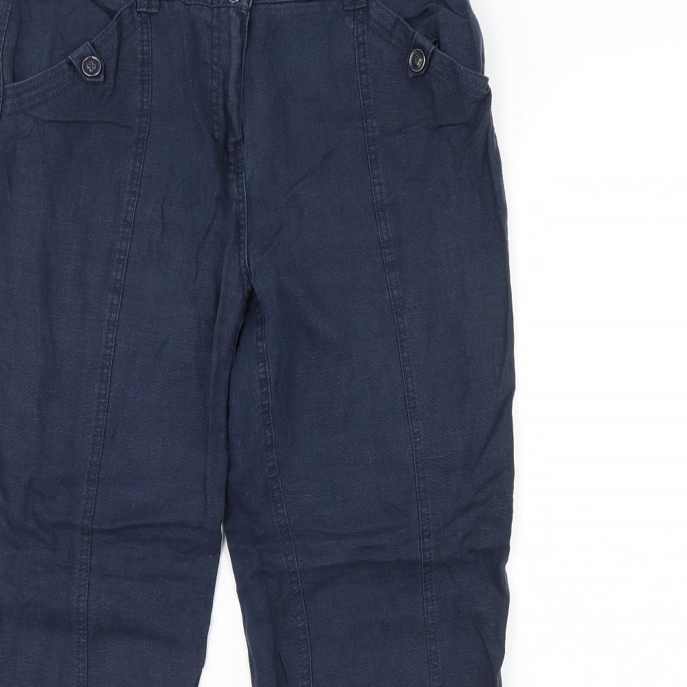 Per Una Womens Blue   Trousers  Size 16 L30.5 in