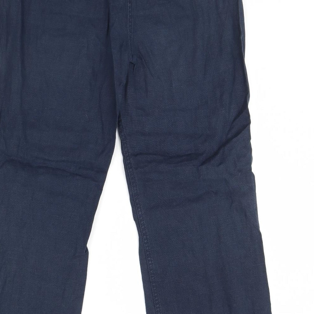 Per Una Womens Blue   Trousers  Size 16 L30.5 in
