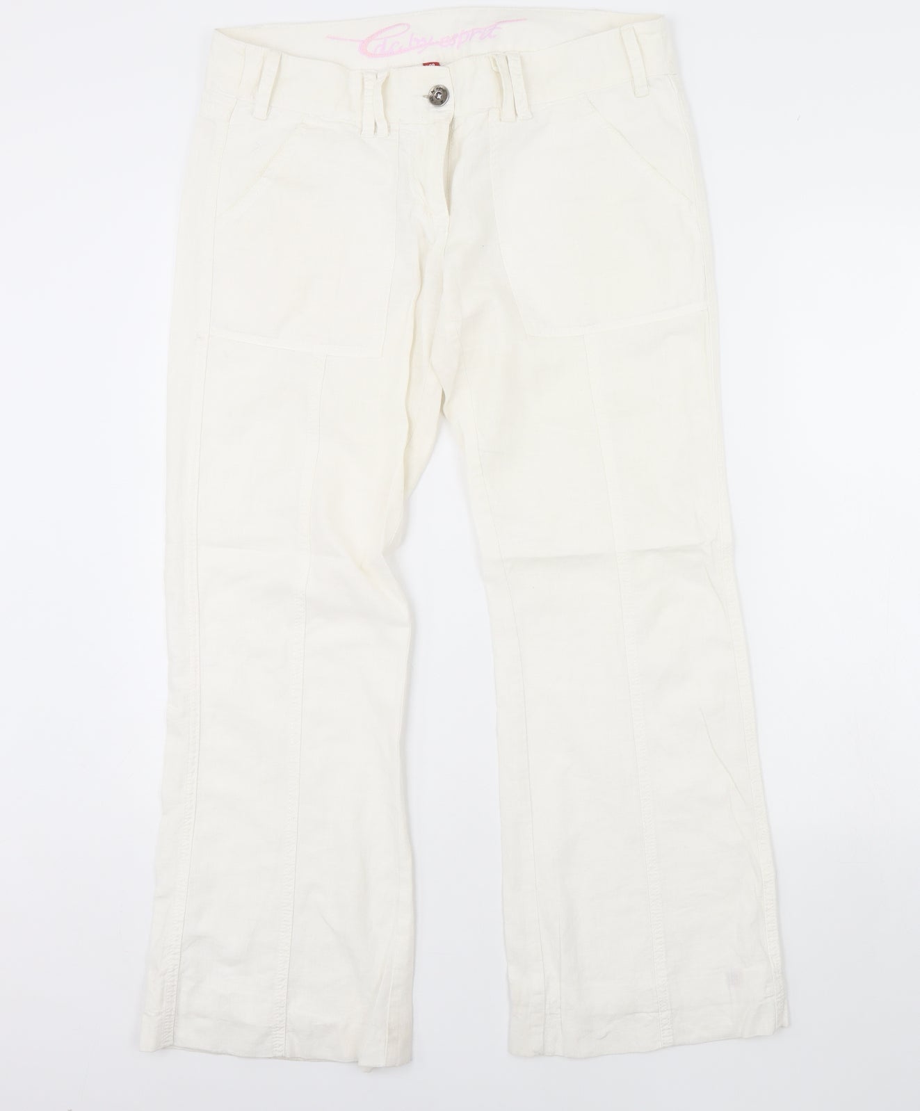Espirit Womens Ivory   Trousers  Size 10 L30 in