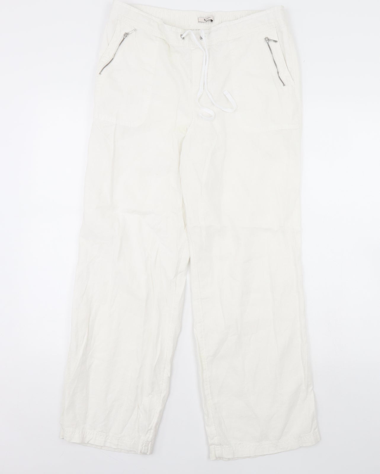 TU Womens White   Trousers  Size 14 L30 in