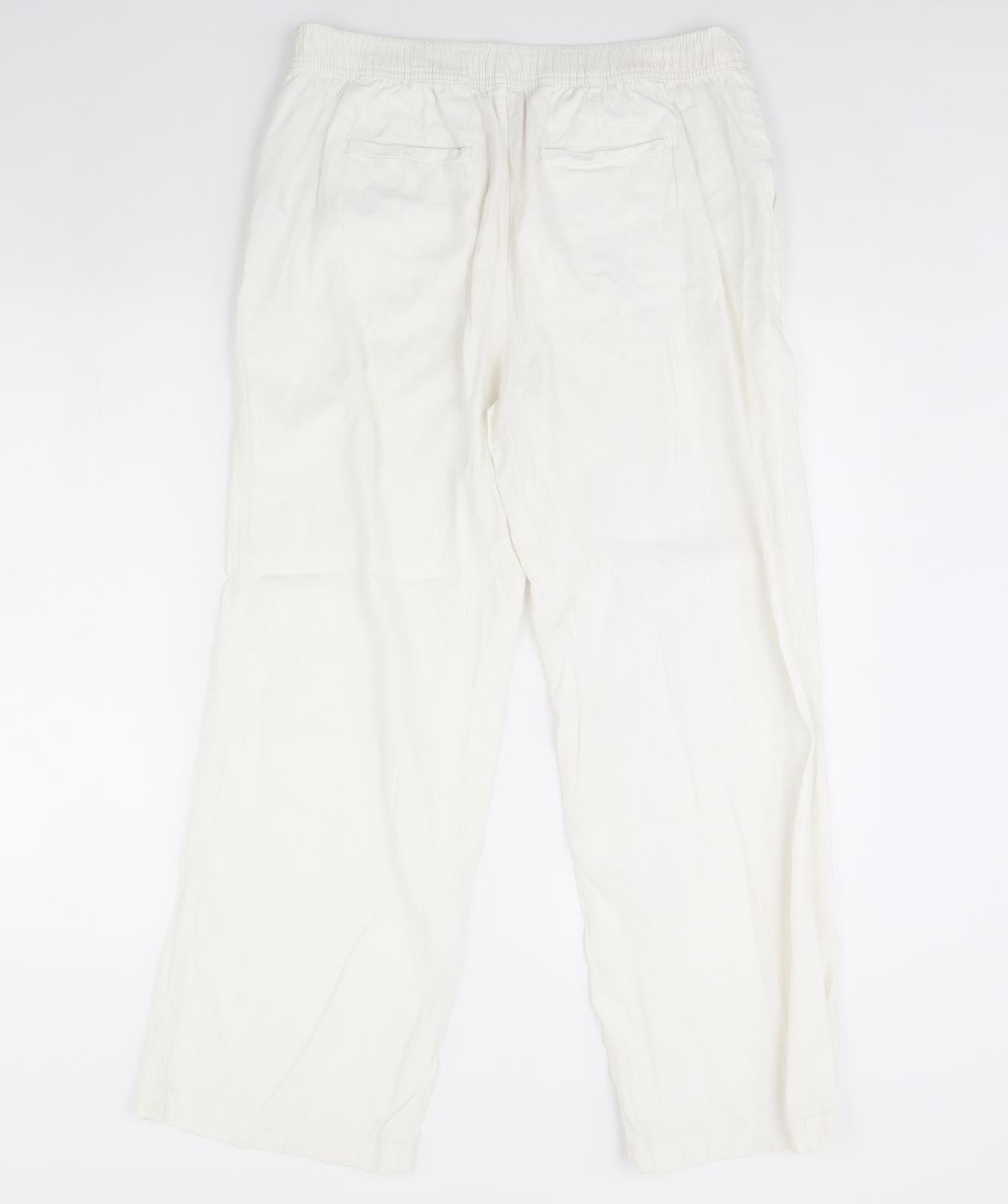 TU Womens White   Trousers  Size 14 L30 in