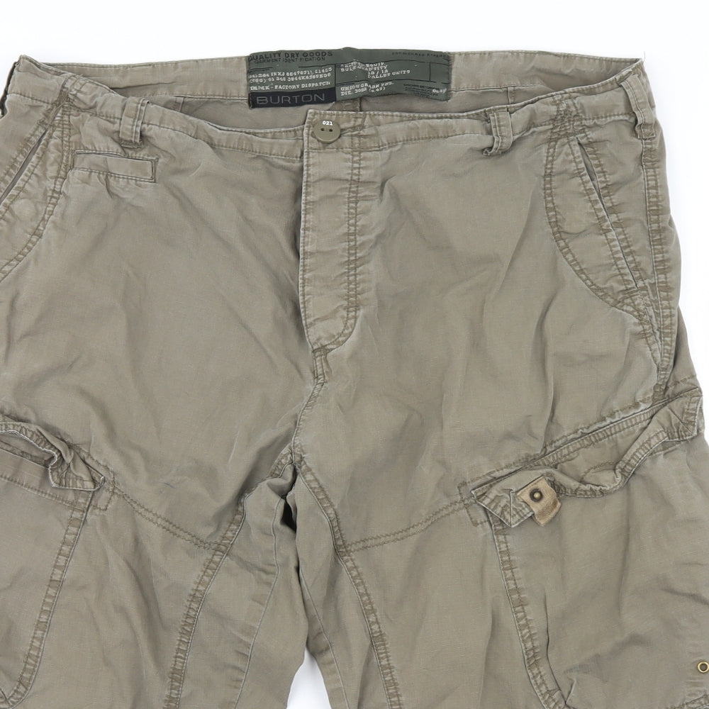 Burton Mens Green   Chino Shorts Size 38