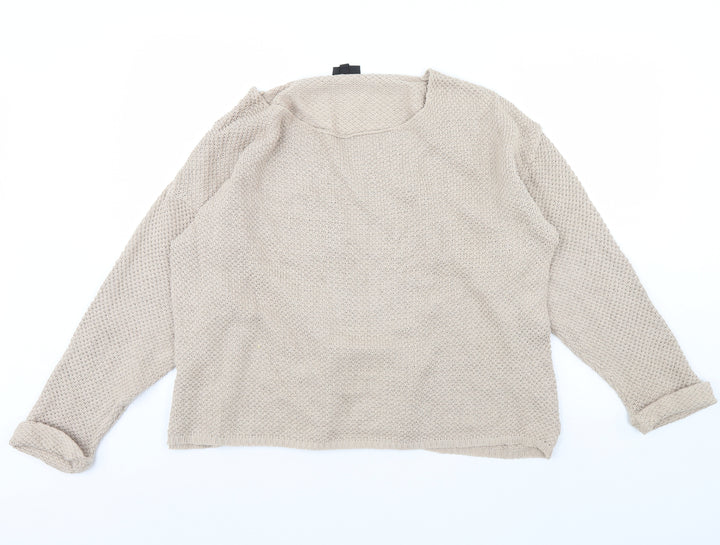 Topshop Womens Brown Pullover Jumper Size 12