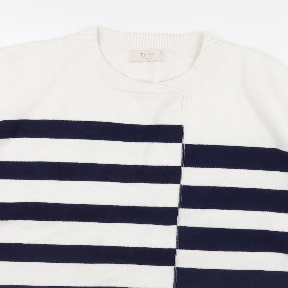 TU Womens Blue Striped  Pullover Jumper Size 22
