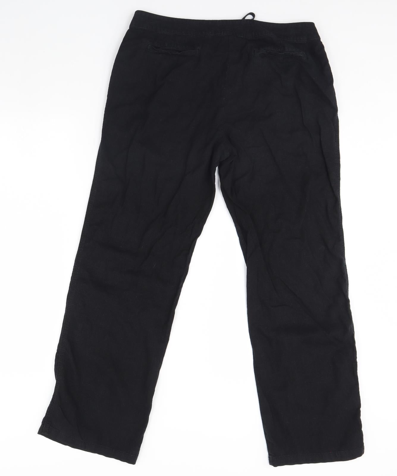 Papaya Womens Black   Trousers  Size 14 L31 in