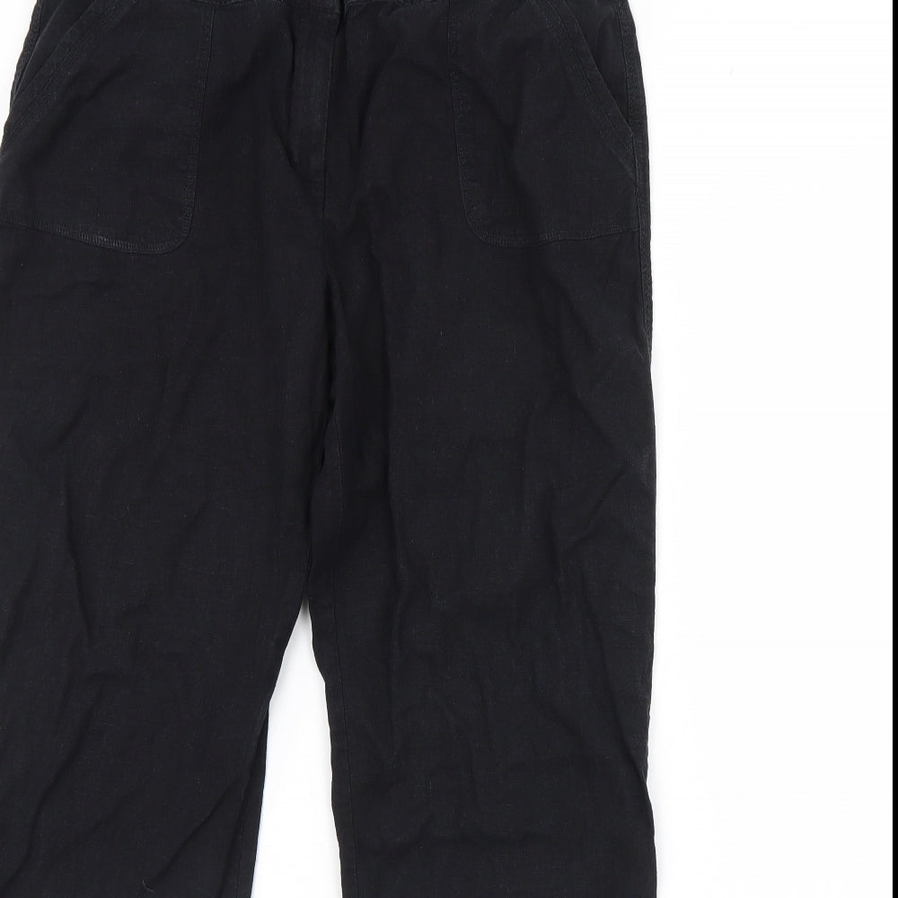 Papaya Womens Black   Trousers  Size 14 L31 in