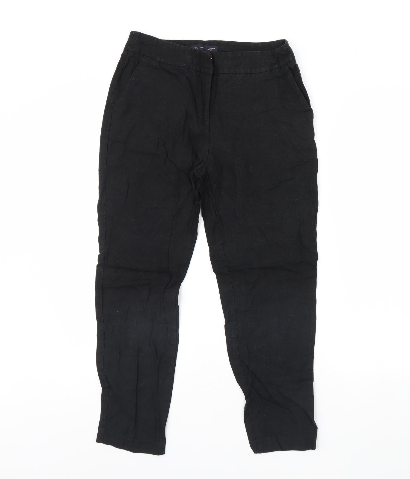 m&s Womens Black   Trousers  Size 8 L25 in