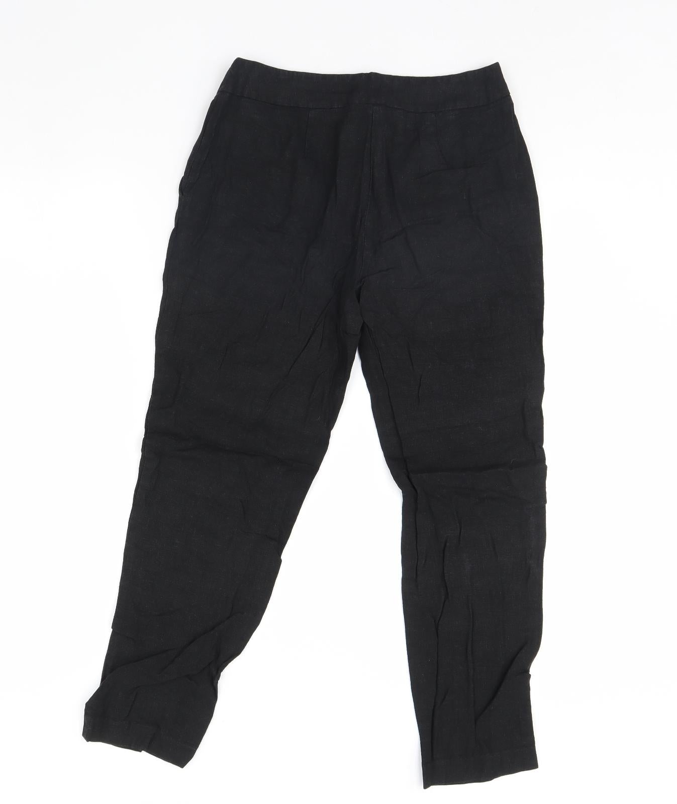 m&s Womens Black   Trousers  Size 8 L25 in