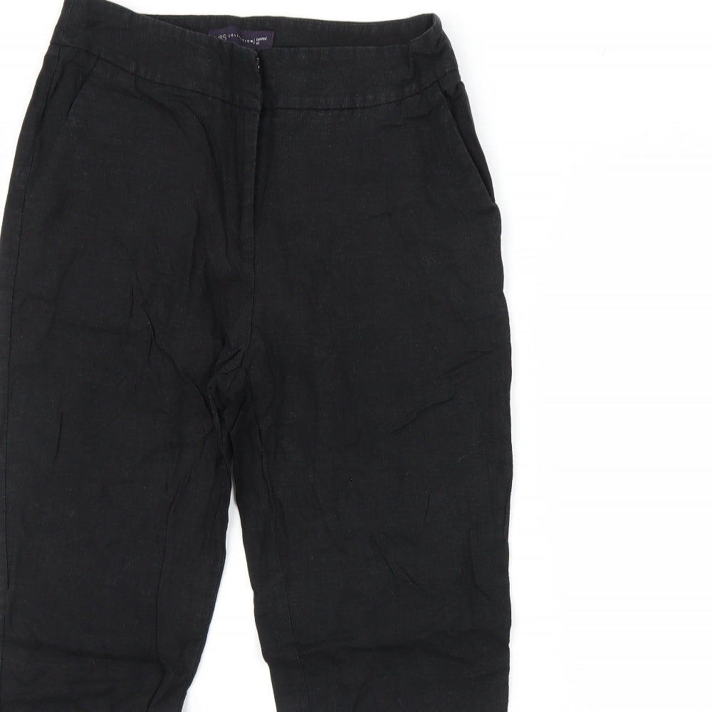 m&s Womens Black   Trousers  Size 8 L25 in