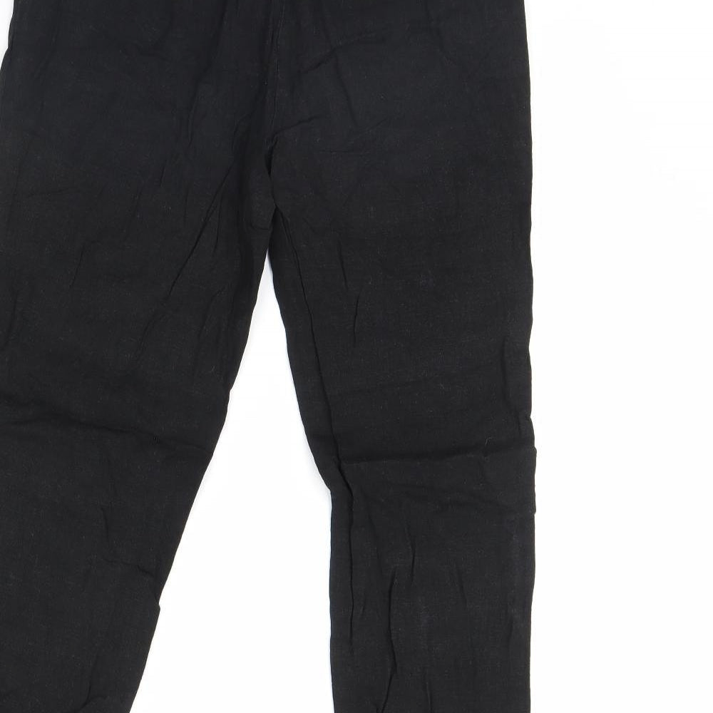 m&s Womens Black   Trousers  Size 8 L25 in