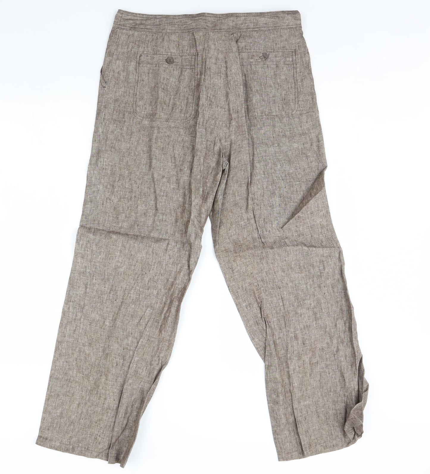 TU Womens Brown   Trousers  Size 12 L30 in
