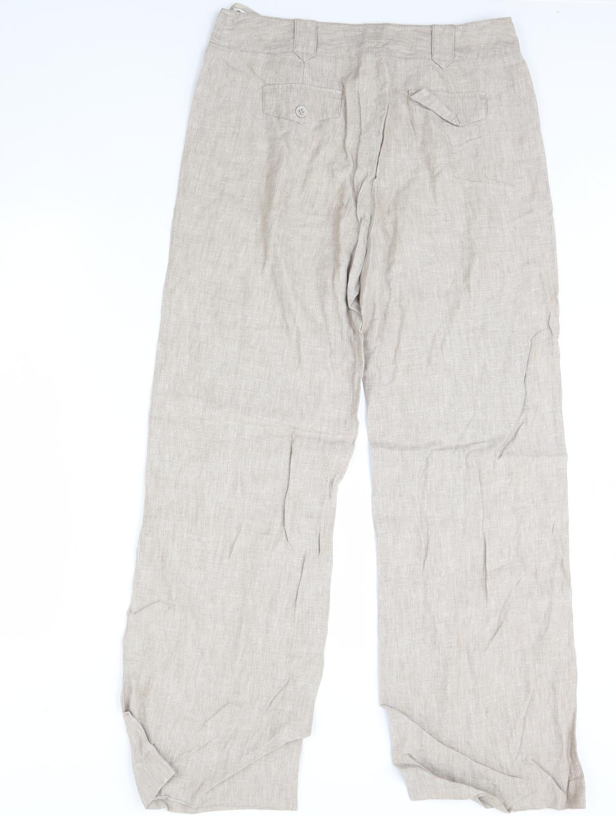 Per Una Womens Beige   Trousers  Size 12 L33 in