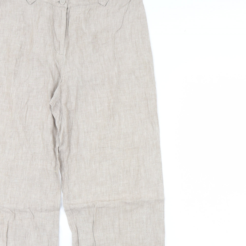 Per Una Womens Beige   Trousers  Size 12 L33 in