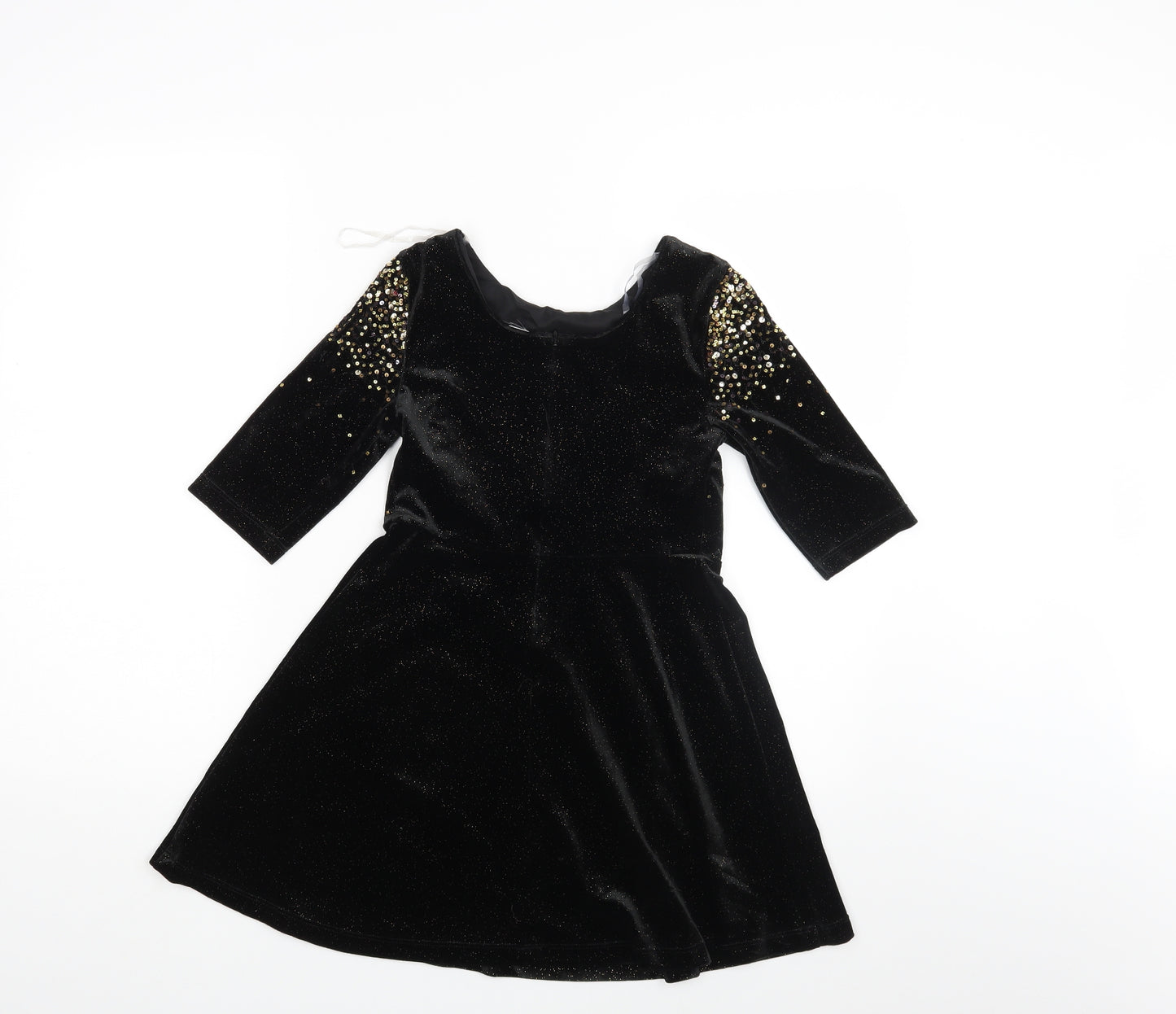 TU Girls Black   Fit & Flare  Size 9 Years