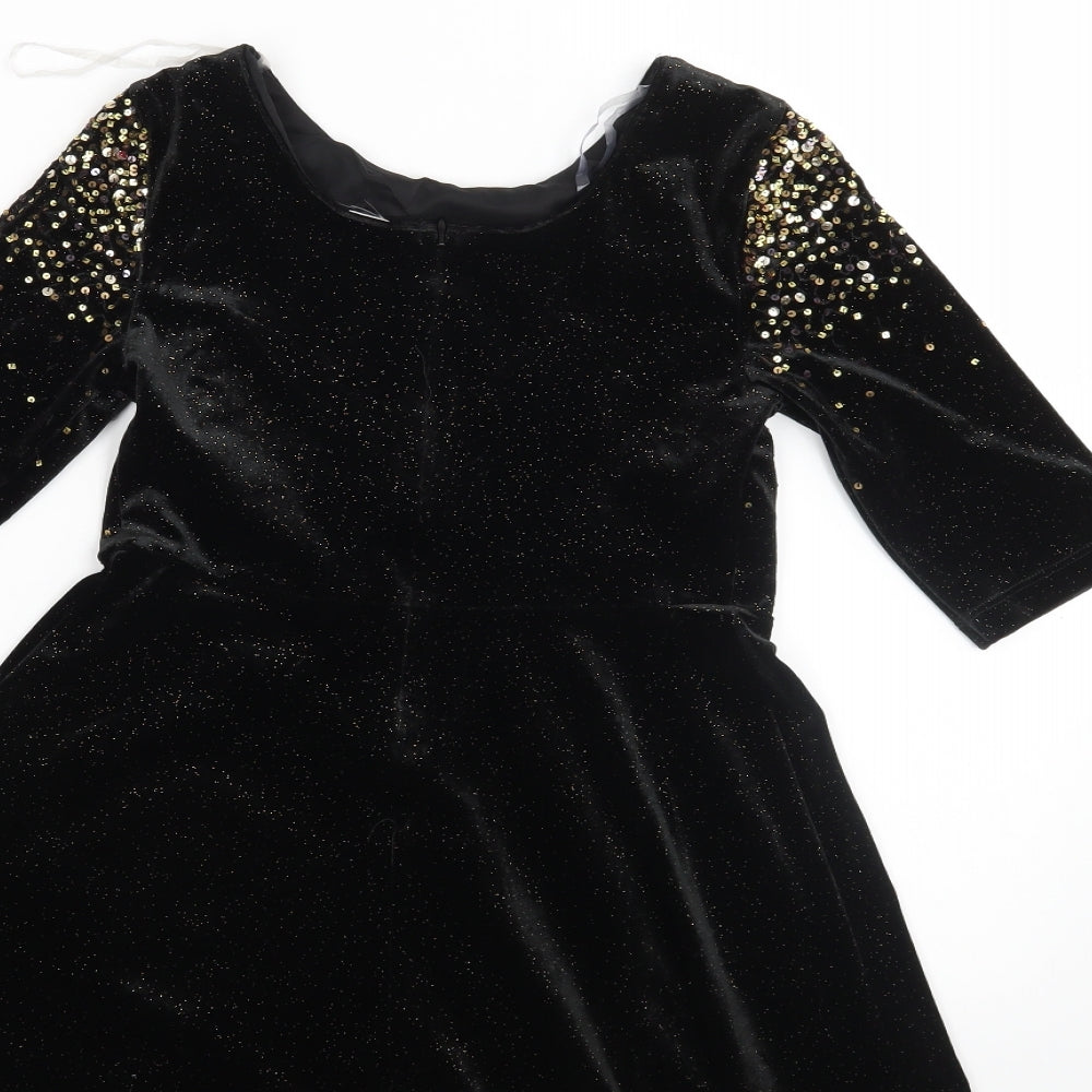 TU Girls Black   Fit & Flare  Size 9 Years