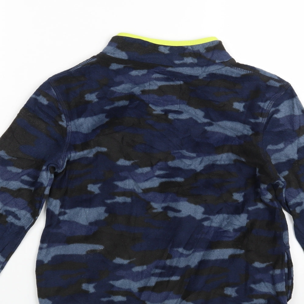 Marks and Spencer Boys Blue Camouflage  Pullover Jumper Size 8-9 Years