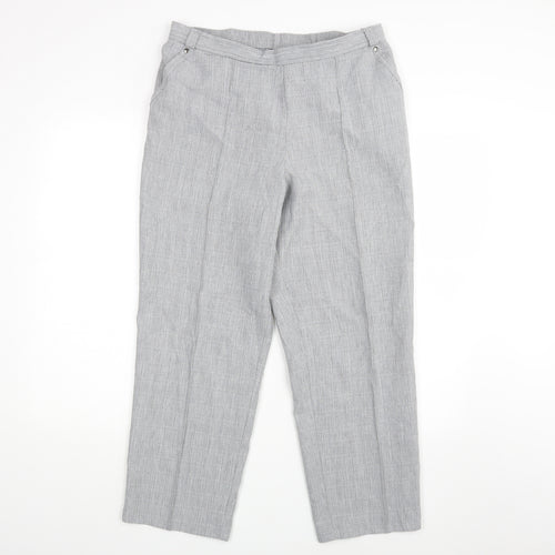 Marks and Spencer Womens Grey   Trousers  Size 14 L25 in
