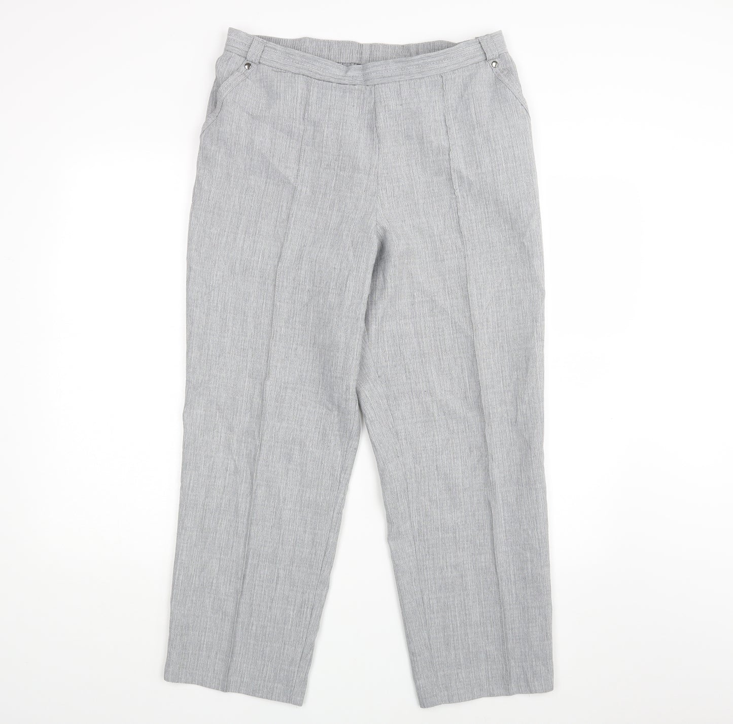 Marks and Spencer Womens Grey   Trousers  Size 14 L25 in