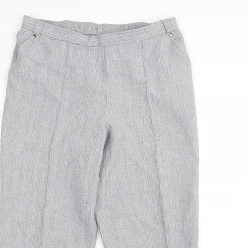Marks and Spencer Womens Grey   Trousers  Size 14 L25 in