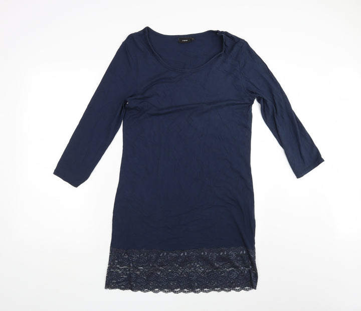 fransa Womens Blue   T-Shirt Dress  Size L