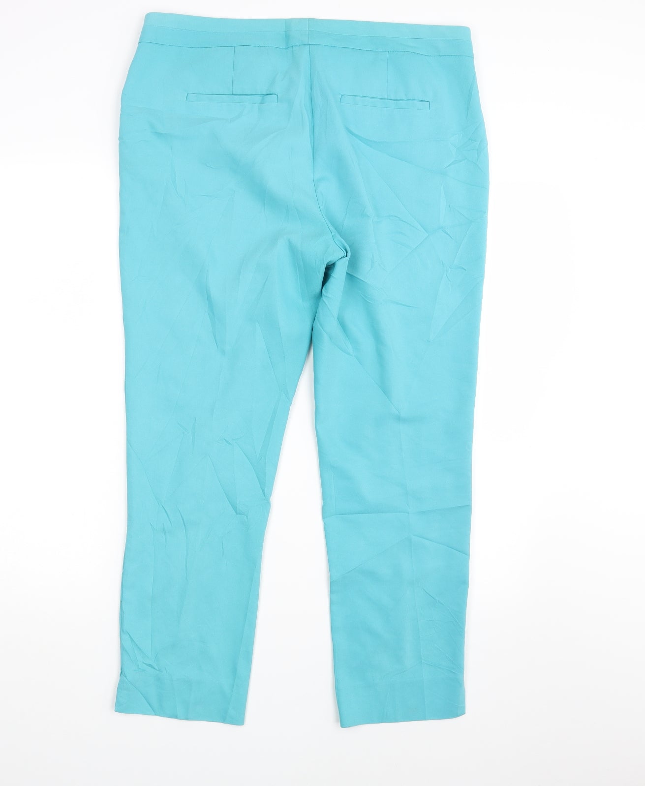 Monsoon Womens Blue   Trousers  Size 14 L25 in