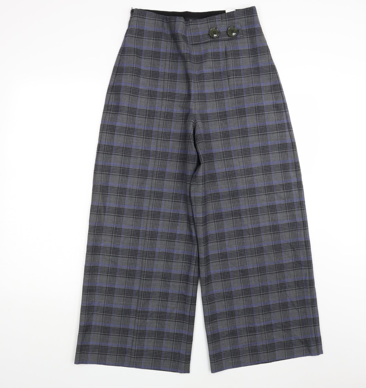 MAX&Co. Womens Blue Plaid  Trousers  Size 10 L25 in