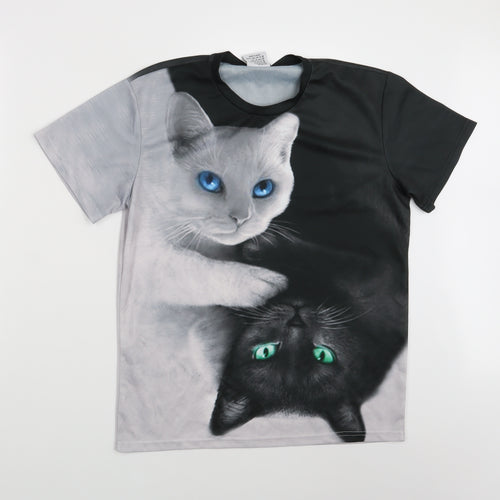 Bian yi long Womens Multicoloured   Basic T-Shirt Size 2XL