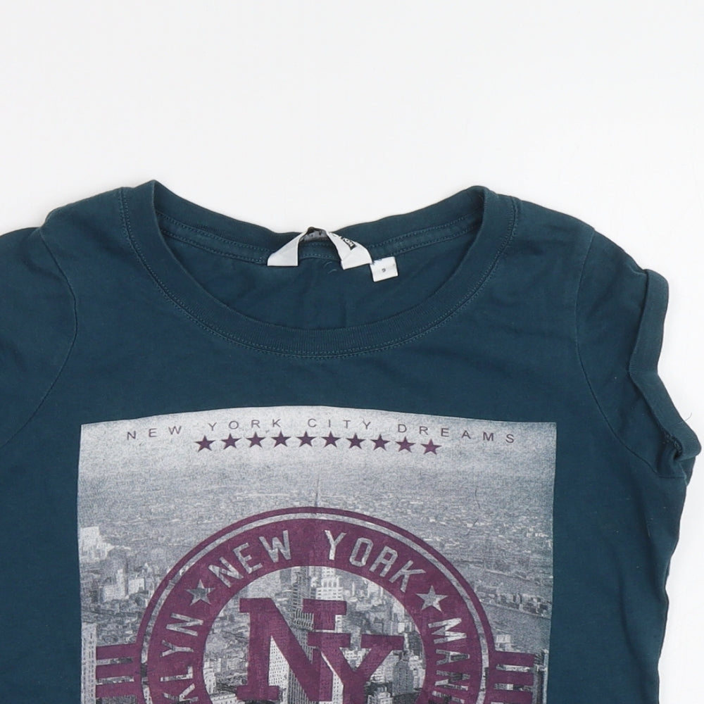 New Look Girls Green   Basic T-Shirt Size 9 Years  - NYC