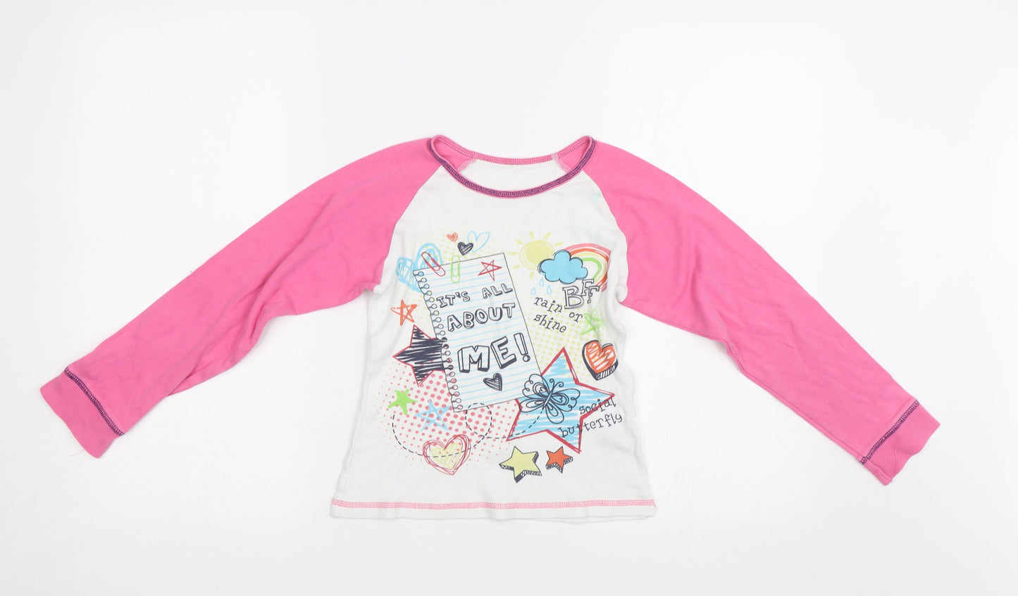 George Girls Pink   Basic T-Shirt Size 9-10 Years