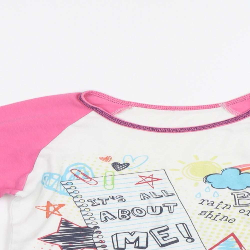 George Girls Pink   Basic T-Shirt Size 9-10 Years