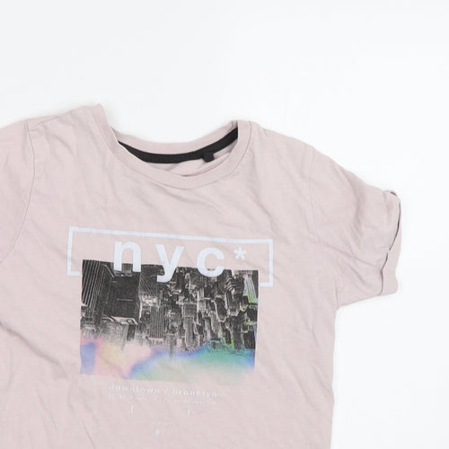 River Island Girls Pink   Basic T-Shirt Size 7-8 Years  - NYC