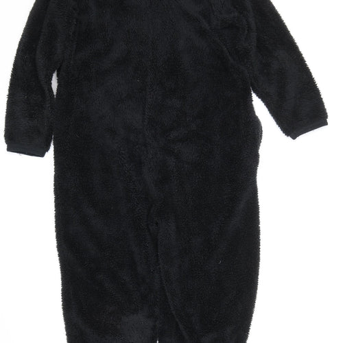 Primark Mens Black Check Fleece  Bodysuit Size M  - Onesie