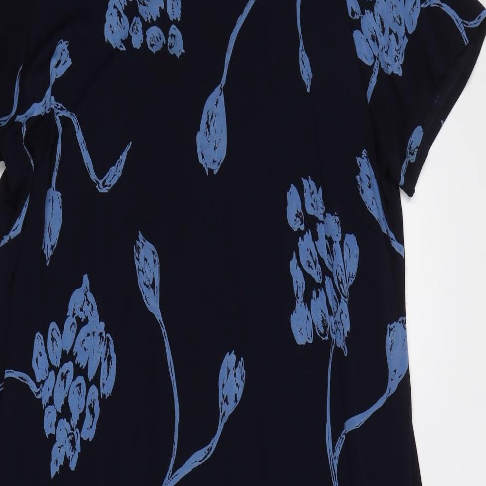 Anne Harvey Womens Blue Floral  A-Line  Size 20