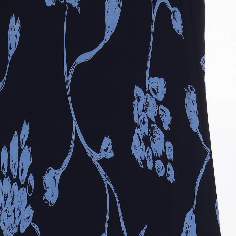 Anne Harvey Womens Blue Floral  A-Line  Size 20