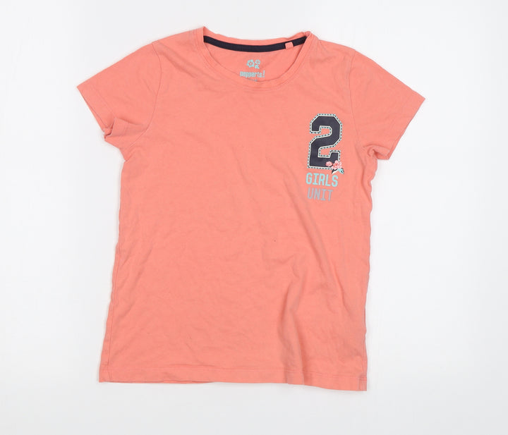 Pepperts! Girls Orange Basic T-Shirt Size 9-10 Years
