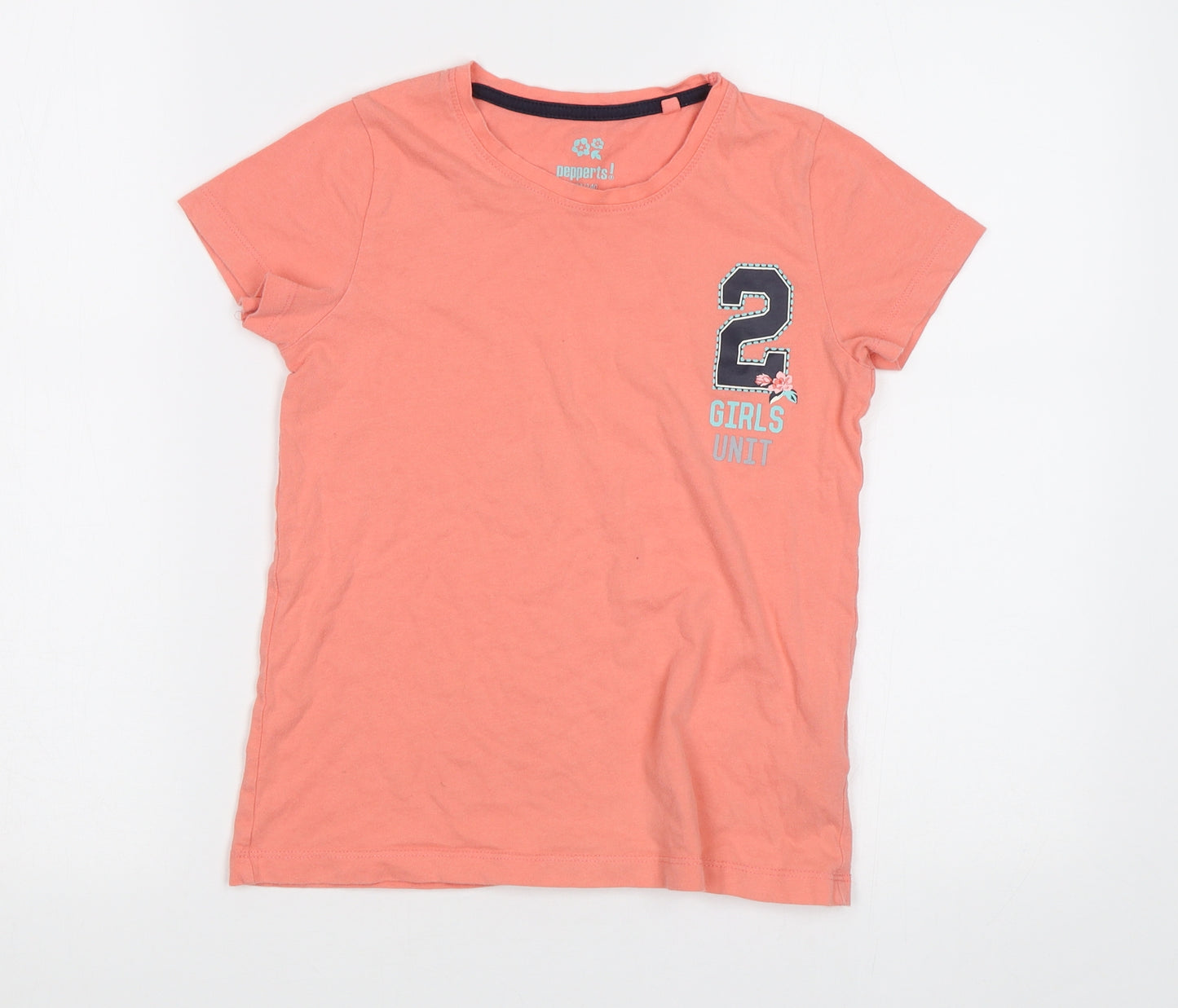 Pepperts! Girls Orange   Basic T-Shirt Size 9-10 Years