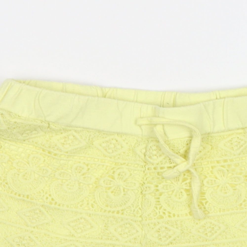 Primark Girls Yellow   Bermuda Shorts Size 9-10 Years