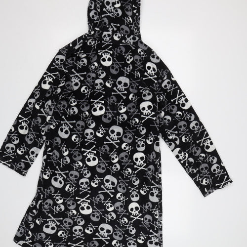 Preworn Boys Grey    Robe Size 12-13 Years  - Skulls