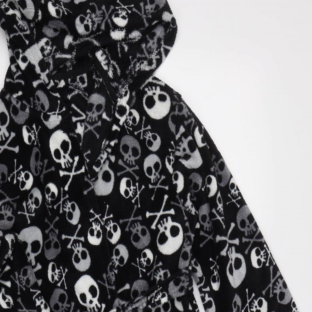 Preworn Boys Grey    Robe Size 12-13 Years  - Skulls