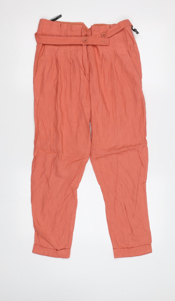Topshop Womens Pink   Trousers  Size 10 L27 in