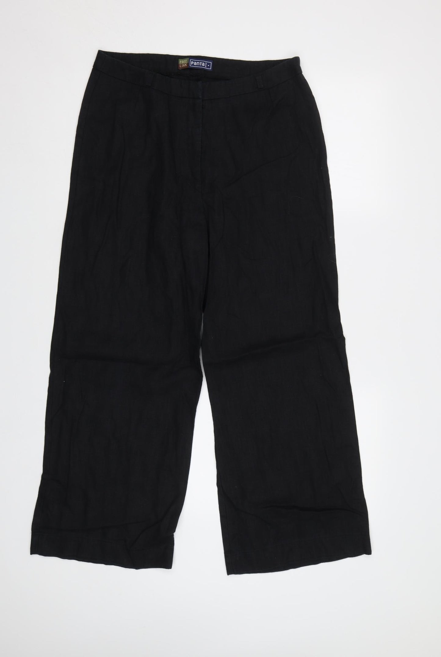 Free Link Womens Black   Trousers  Size 12 L28 in
